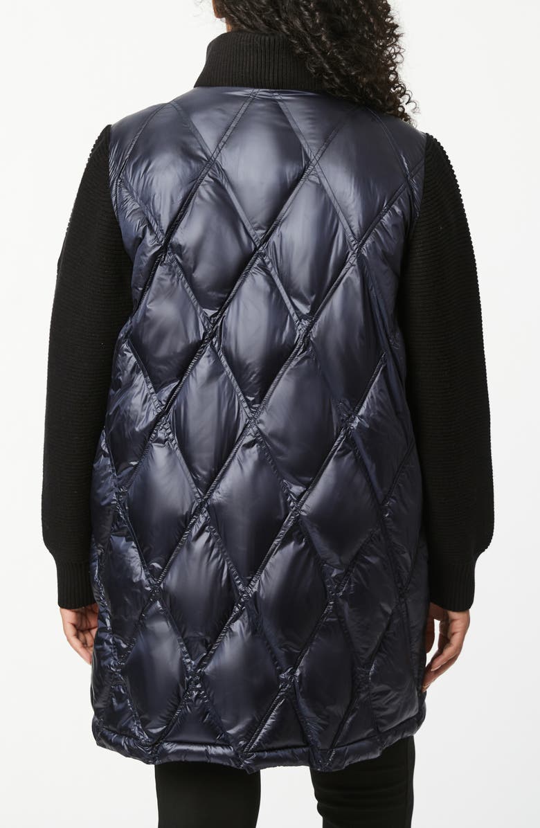 Bernardo Rib Knit Sleeve Quilted Jacket, Alternate, color, 