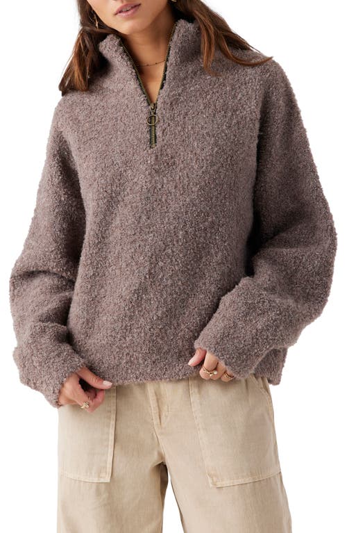 O'Neill Georgiana Half-Zip Sweater in Deep Taupe 