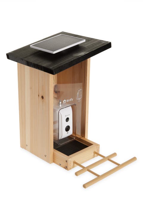 Ebony Lite Wooden Smart Bird Feeder