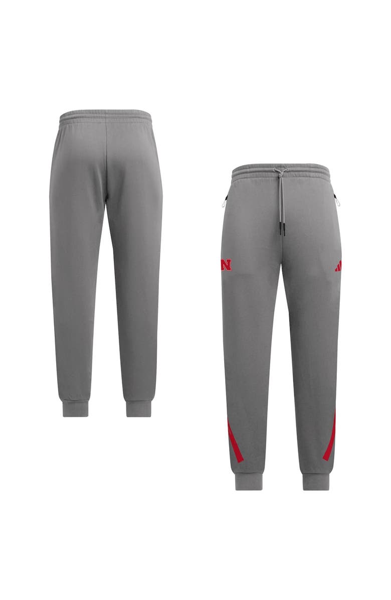 adidas Gray Nebraska Huskers Z.N.E. Pants, Alternate, color, Gray