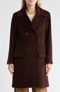 Fleurette Boxy Double Breasted Wool Blend Coat