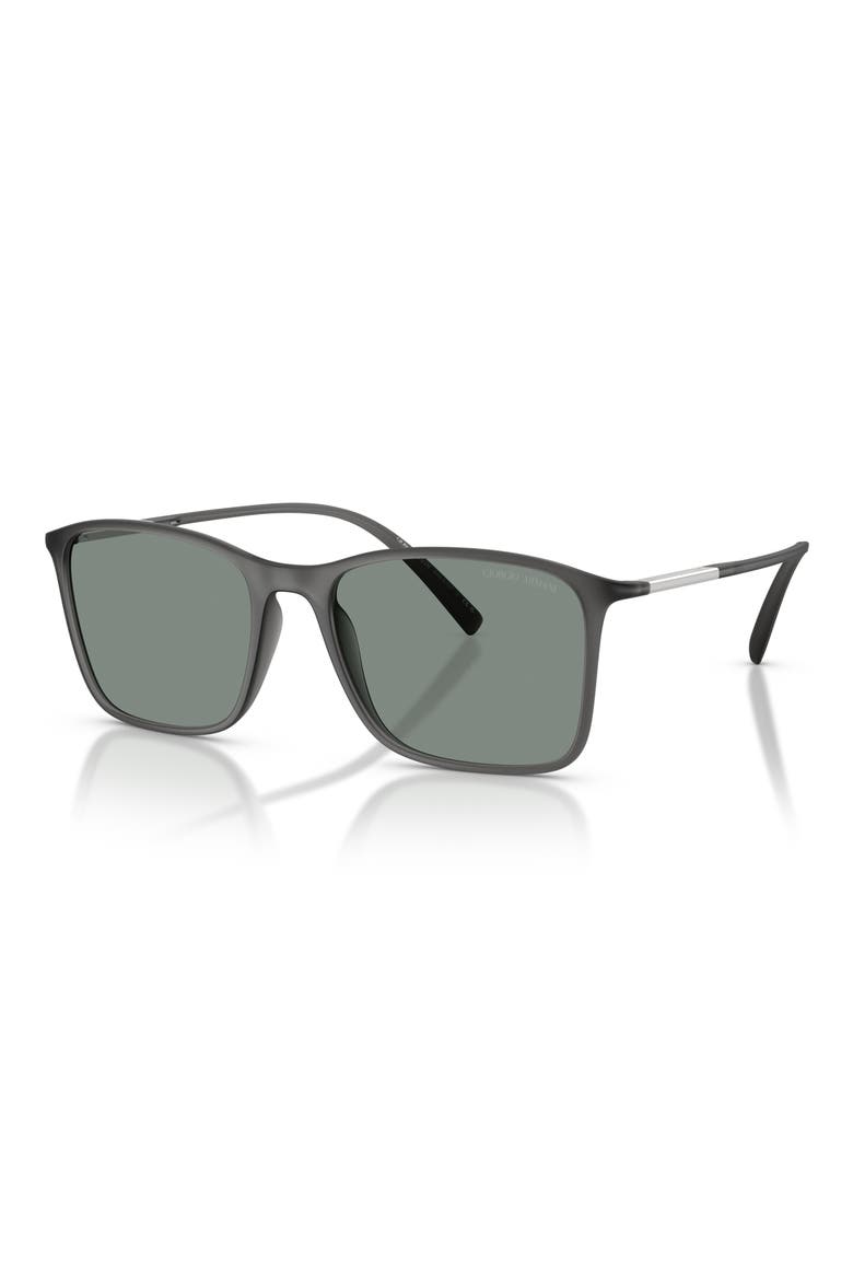 54mm Square Sunglasses, Alternate, color, TRANSPARENT GREY / GREY
