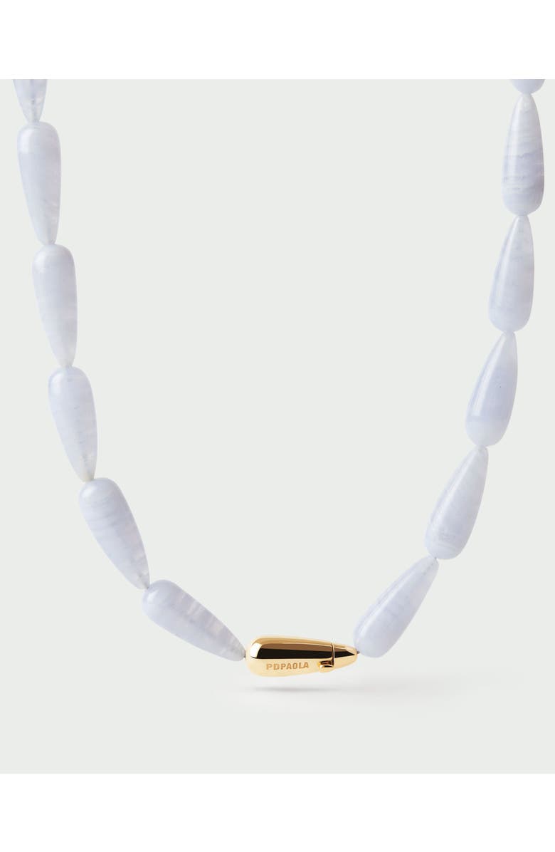 PDPAOLA Blue agate Drop necklace, Alternate, color, Blue Agate