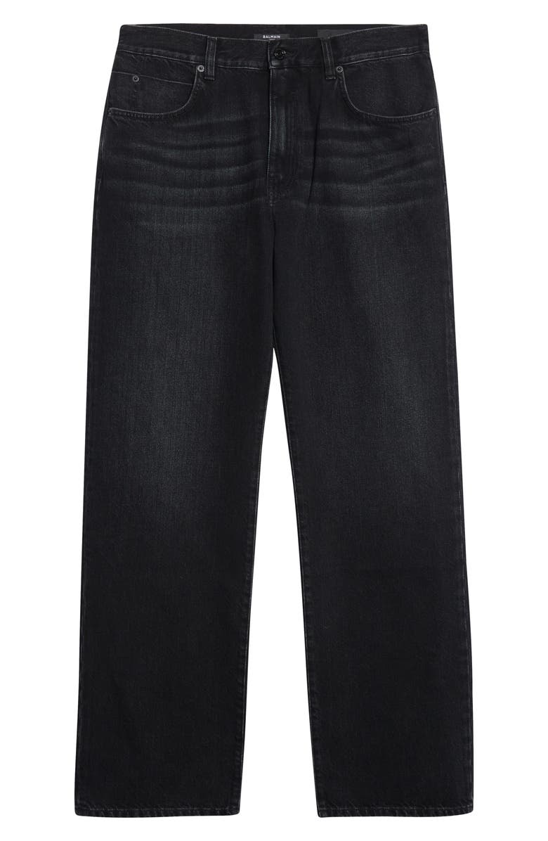 Balmain Loose Fit Jeans, Main, color, 0Pc Washed Black