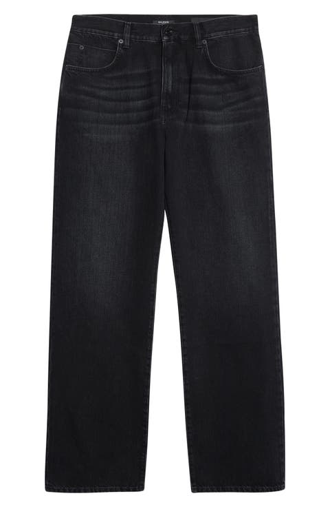 Loose Fit Jeans (Washed Black)