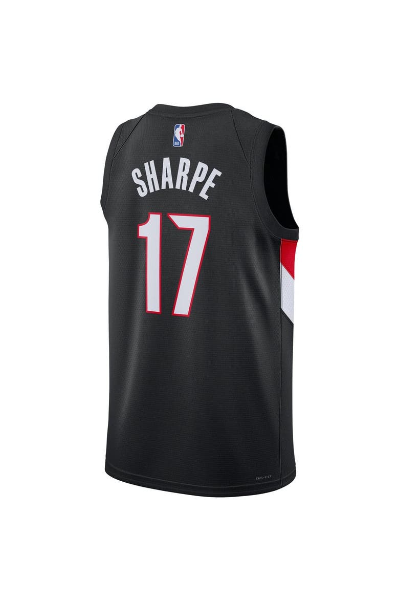Unisex Nike Shaedon Sharpe Black Portland Trail Blazers Swingman Jersey - Icon Edition, Alternate, color, Black