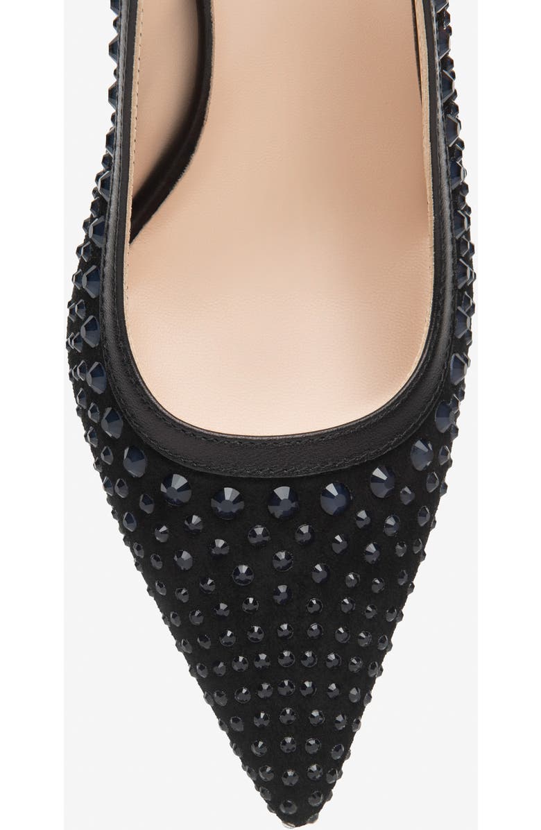 NeroGiardini Embellished Slingback Pointed Toe Pump, Alternate, color, Black