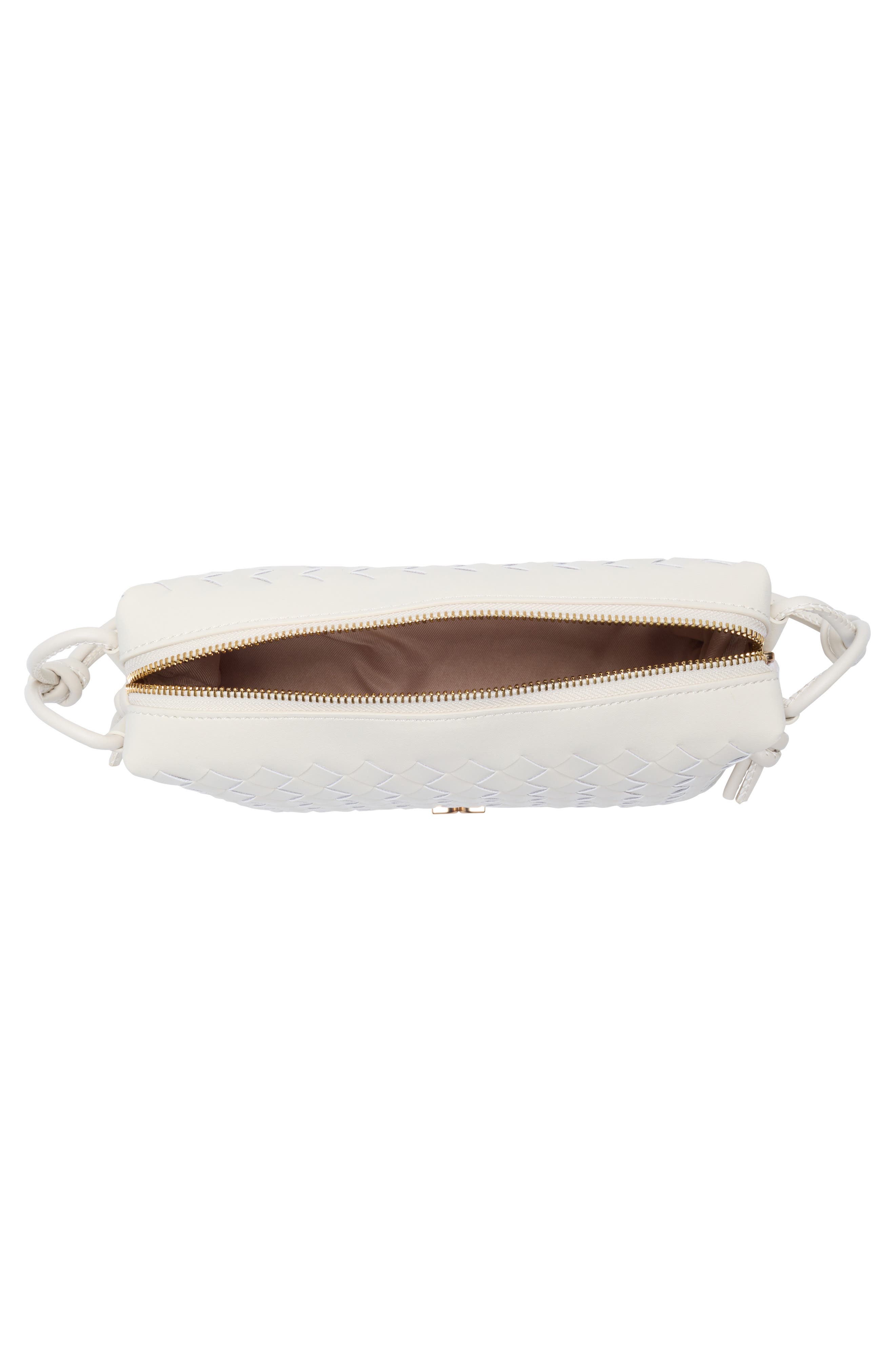 Sam Edelman Margo Small Woven Crossbody Bag, Alternate, color, Ivory
