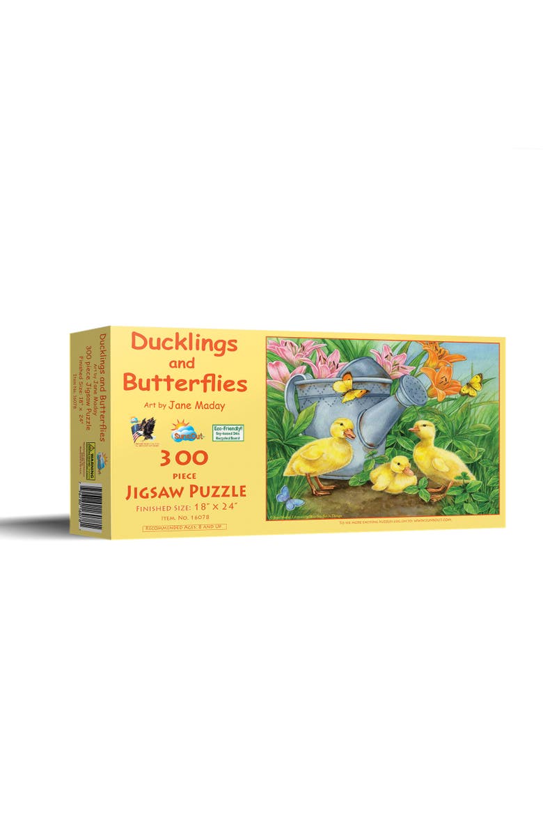 Sunsout Ducklings and Butterflies 300 piece Jigsaw Puzzle for Adults, Main, color, Multicolor