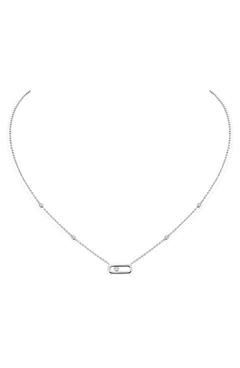Move Uno Diamond Station Pendant Necklace