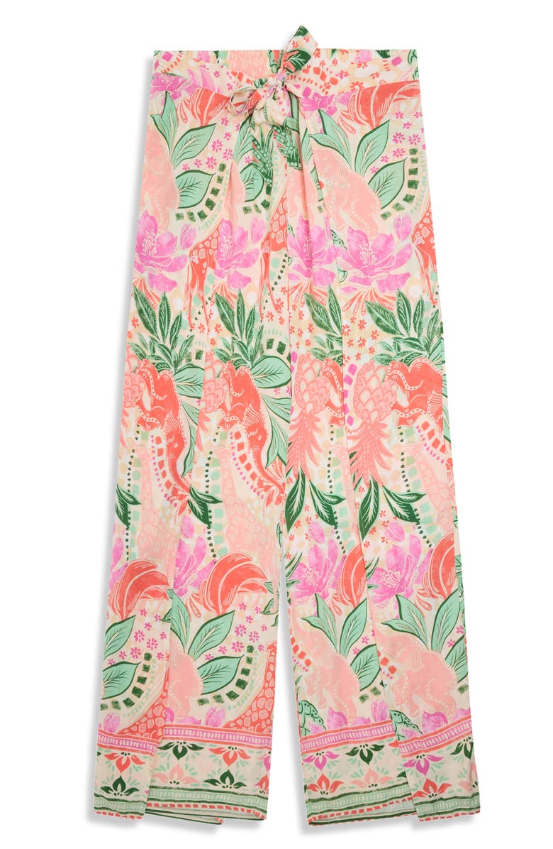 CARIBBEAN JOE Breezy Wide Leg Pants, Alternate, color, Pink Multi