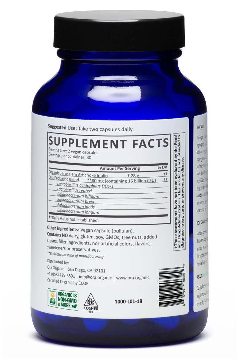 Trust Your Gut Vegan Probiotic & Prebiotic Dietary Supplement, Alternate, color, NO COLOR