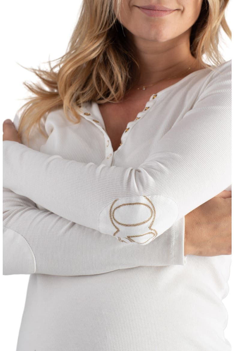 Tunisian long sleeve pregnancy and nursing top, Alternate, color, IVORY