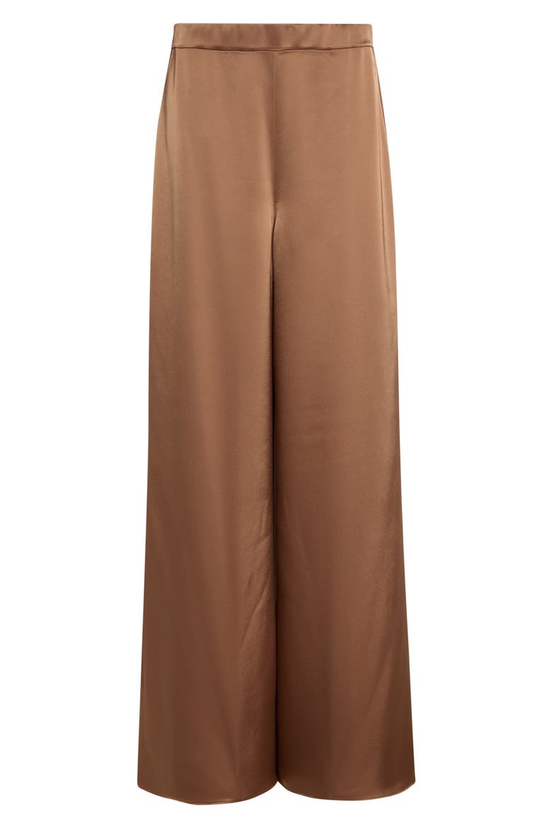 Kate Side Slit Liquid Satin Pants, Alternate, color, VICUNA