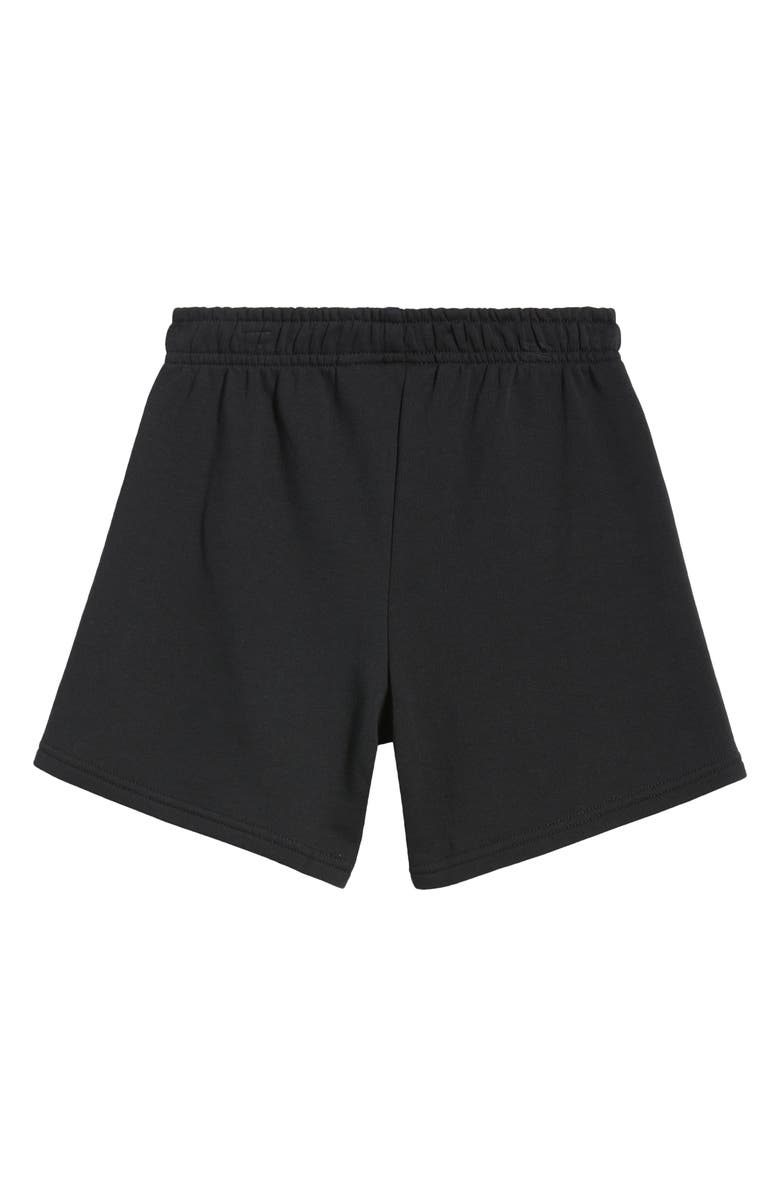 Mini Rodini Kids' Piped Organic Cotton Sweat Shorts, Alternate, color, Black