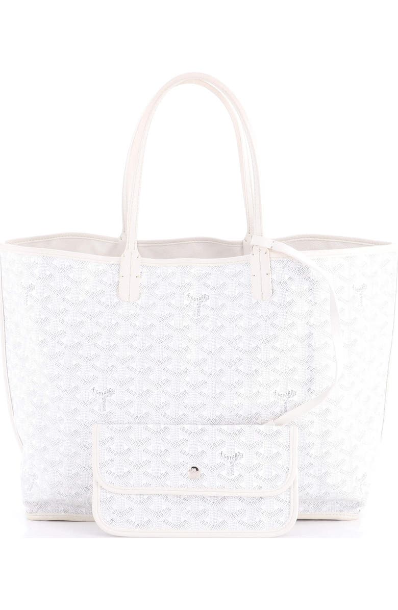 Pre-Owned Goyard Anjou Reversible Tote Coated Canvas PM, Alternate, color, White
