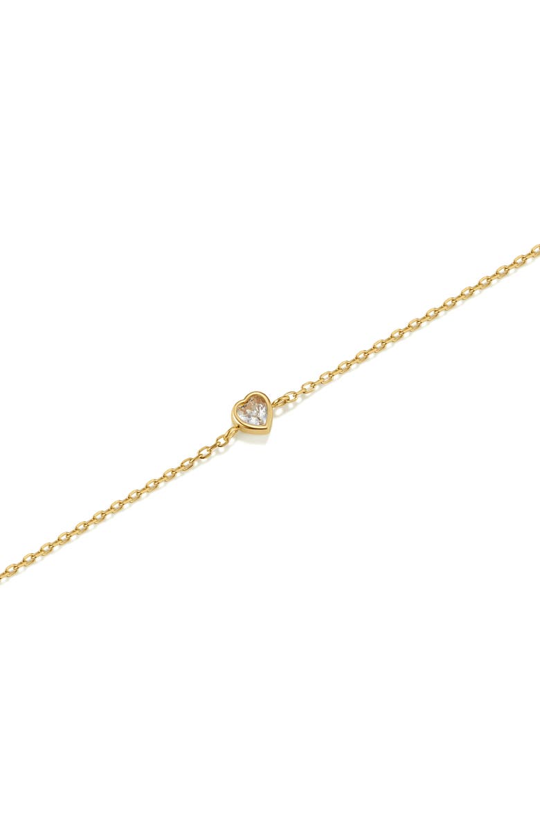 D.LOUISE Bridesmaids Crystal Heart Bracelet, Alternate, color, Gold