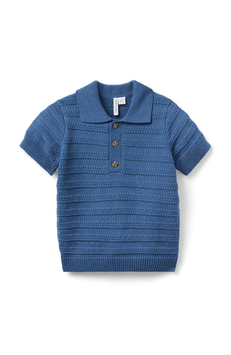 Janie and Jack Textured Knit Polo, Main, color,