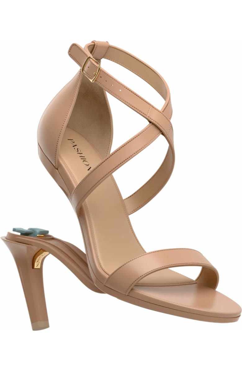 Pashion Footwear The Sandal 4" Stiletto Heel, Alternate, color, Latte Leather