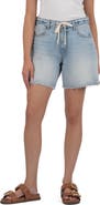 KUT from the Kloth Holly Drawstring Waist Mid Thigh Denim Shorts