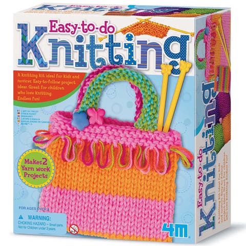 Easy to Do Knitting Kit Learn 2 Yarn Projects Set