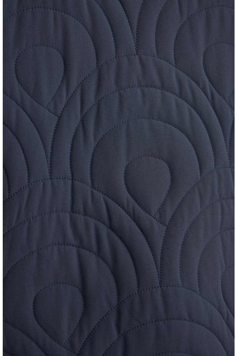 Blossom Short Sleeve Quilted Cape, Alternate, color, DARK INDIGO