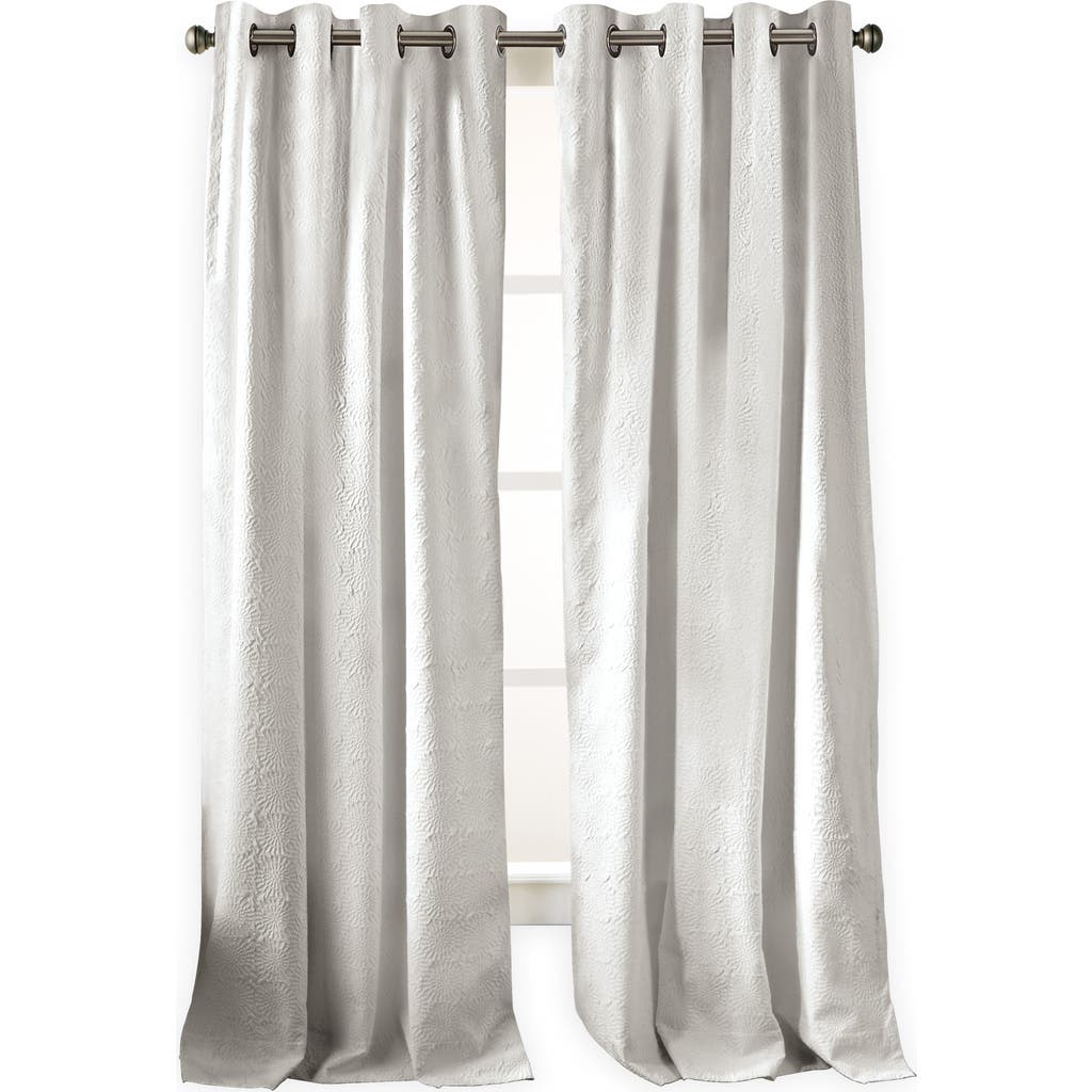 Dkny Chrysanthemum Curtain Panel, 63 X 50 In White