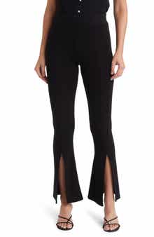 AG x EmRata Morrison High Waist Flare Rib Knit Pants