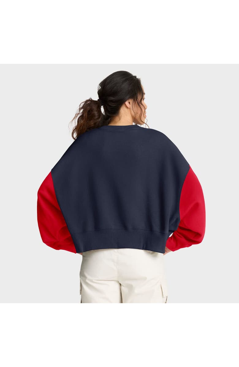 Nike Women's Nike Navy New England Patriots Oversized Color-Block Pullover Sweatshirt, Alternate, color, Navy