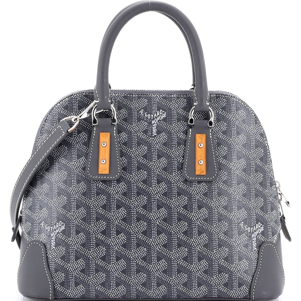 Pre-owned Goyard Goyard Vendome Bag Coated Canvas Mini In Gray