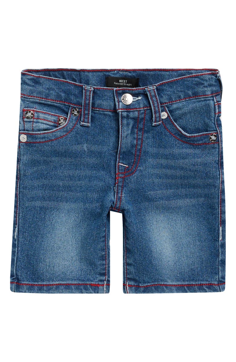 True Religion Kids' Whiskered Denim Shorts, Main, color, Rible