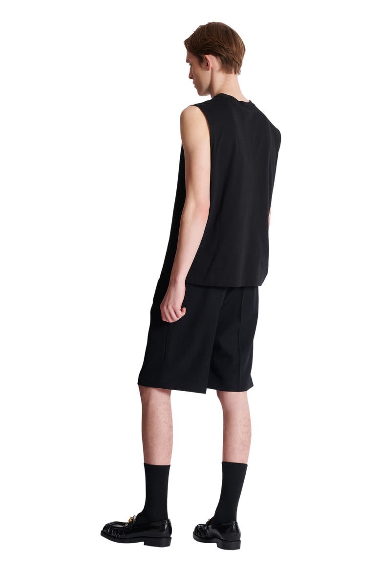 Embroidered Balmain Paris tank top, Alternate, color, black