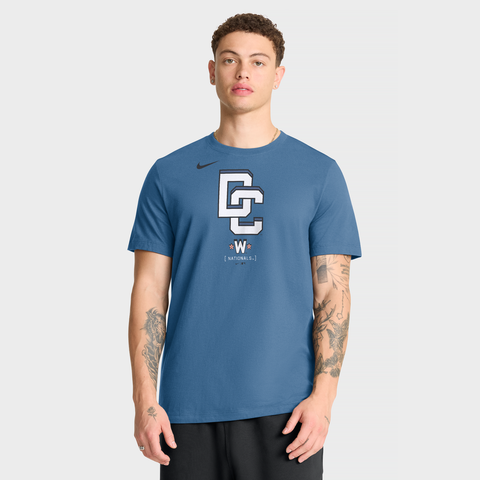 Men's Nike Navy Washington Nationals City Connect Large Logo T-Shirt