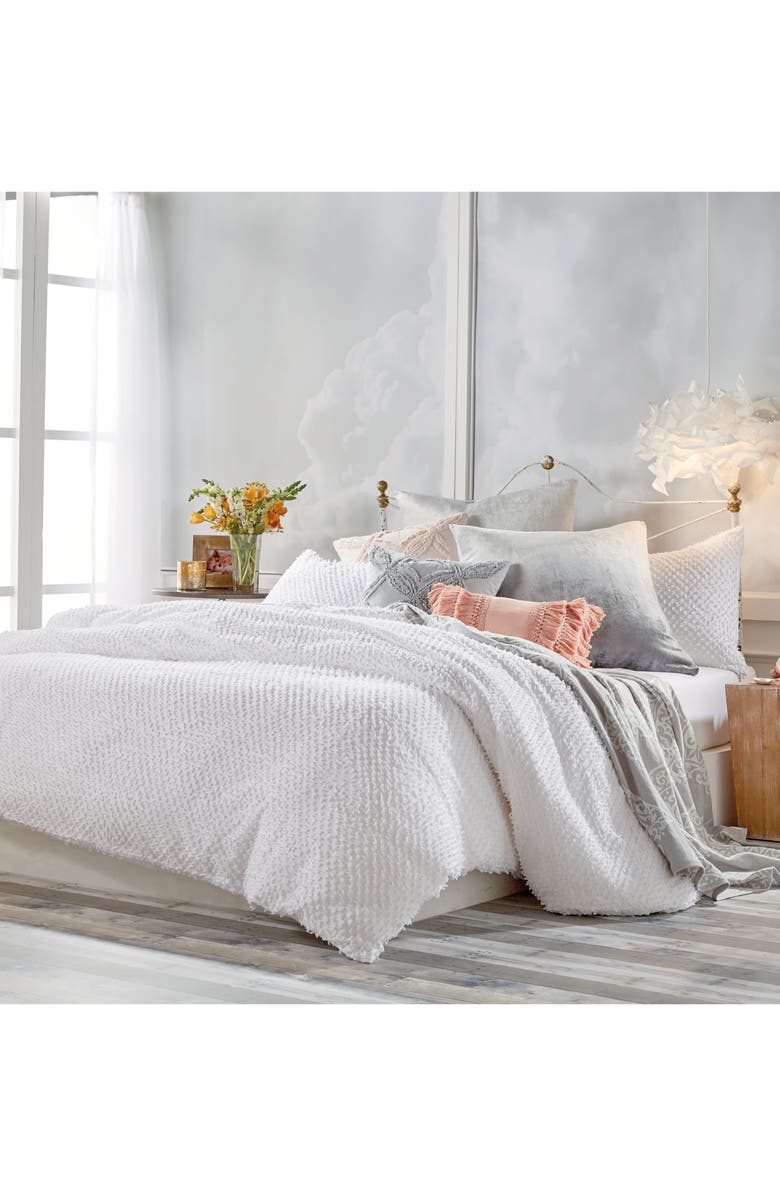 Peri Home Dot Fringe Duvet Cover, Alternate, color,