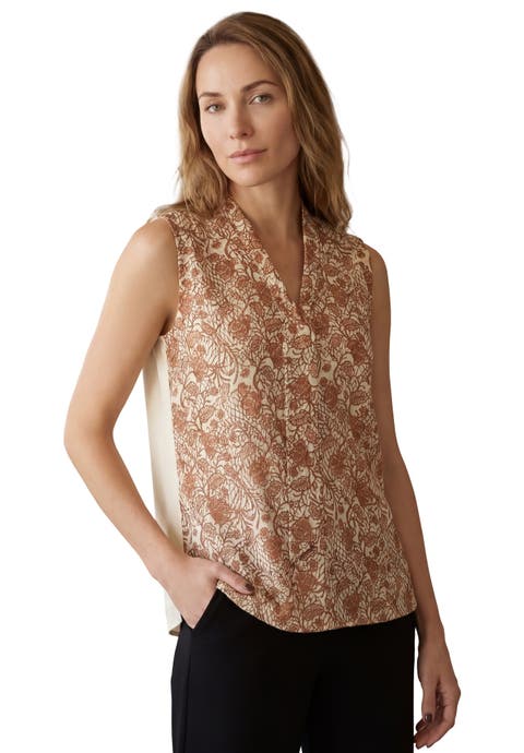 Uptown Sleeveless Tie-Neck Blouse