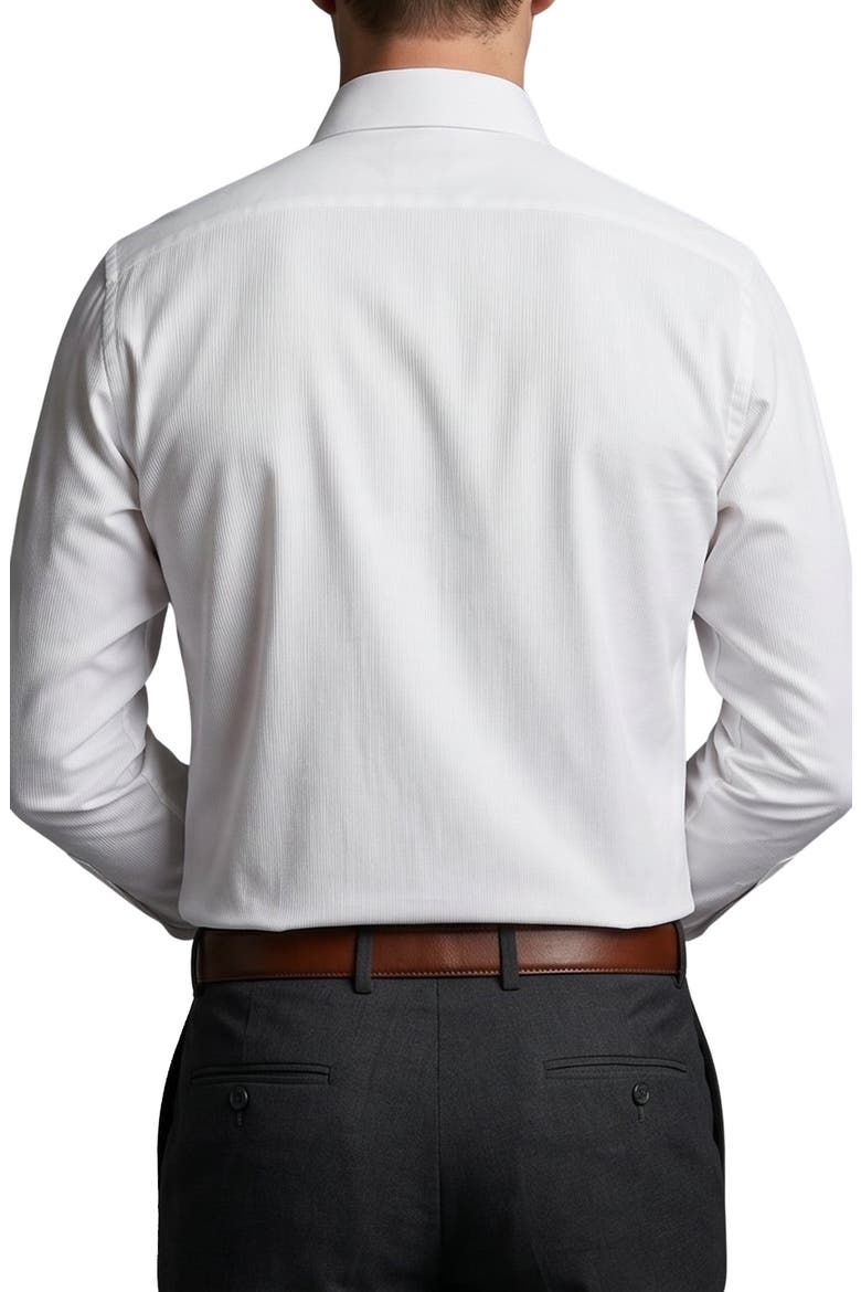Textured Cotton Dress Shirt, Alternate, color, WHITE
