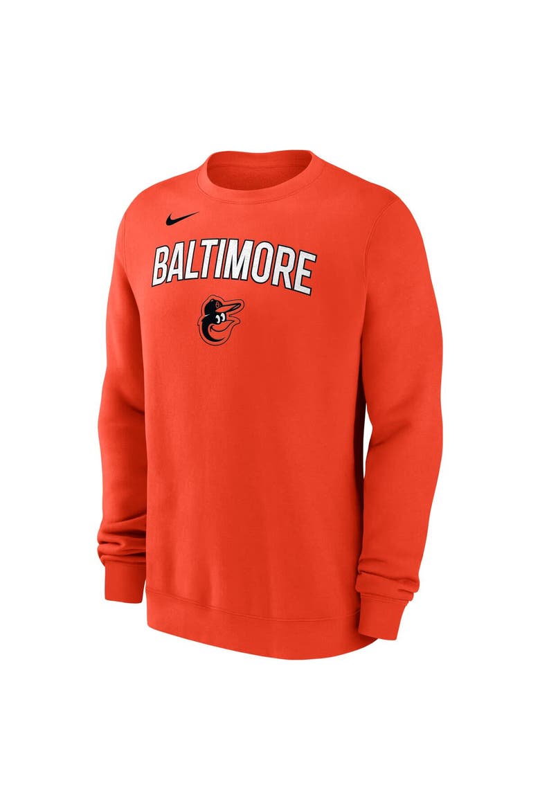 Men's Nike Orange Baltimore Orioles Pullover Sweatshirt, Alternate, color, Orange