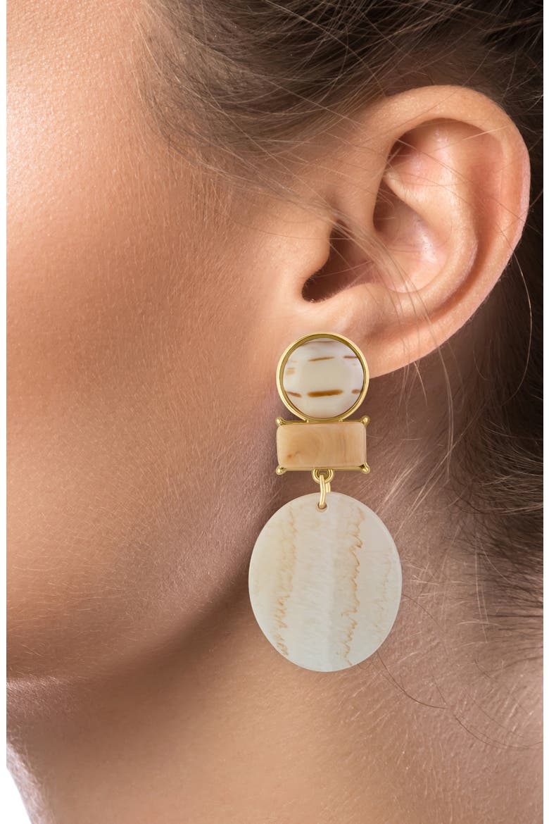 Geometric Boho Statement Earrings (Nordstrom Exclusive), Alternate, color, NATURAL/ GOLD