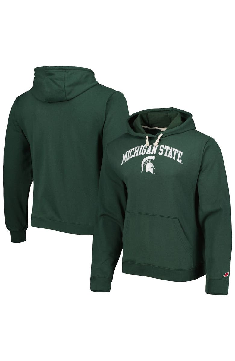 LEAGUE COLLEGIATE WEAR Men's League Collegiate Wear Green Michigan State Spartans Arch Essential Pullover Hoodie, Main, color, Green