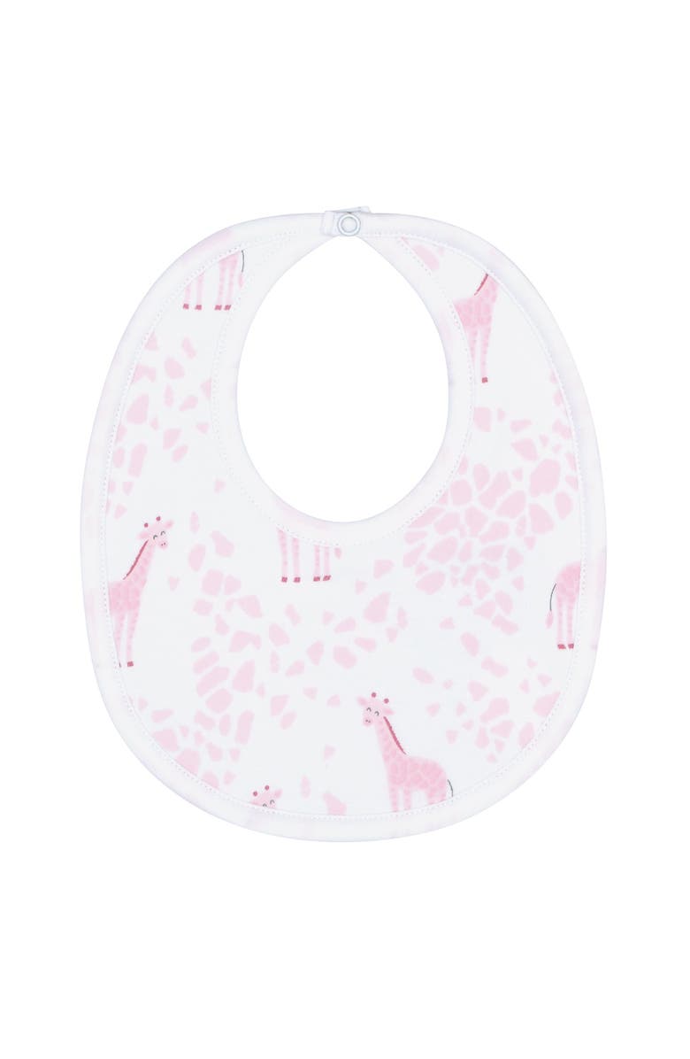 Nellapima Pink Giraffe Print Bib - Baby, Main, color, Pink