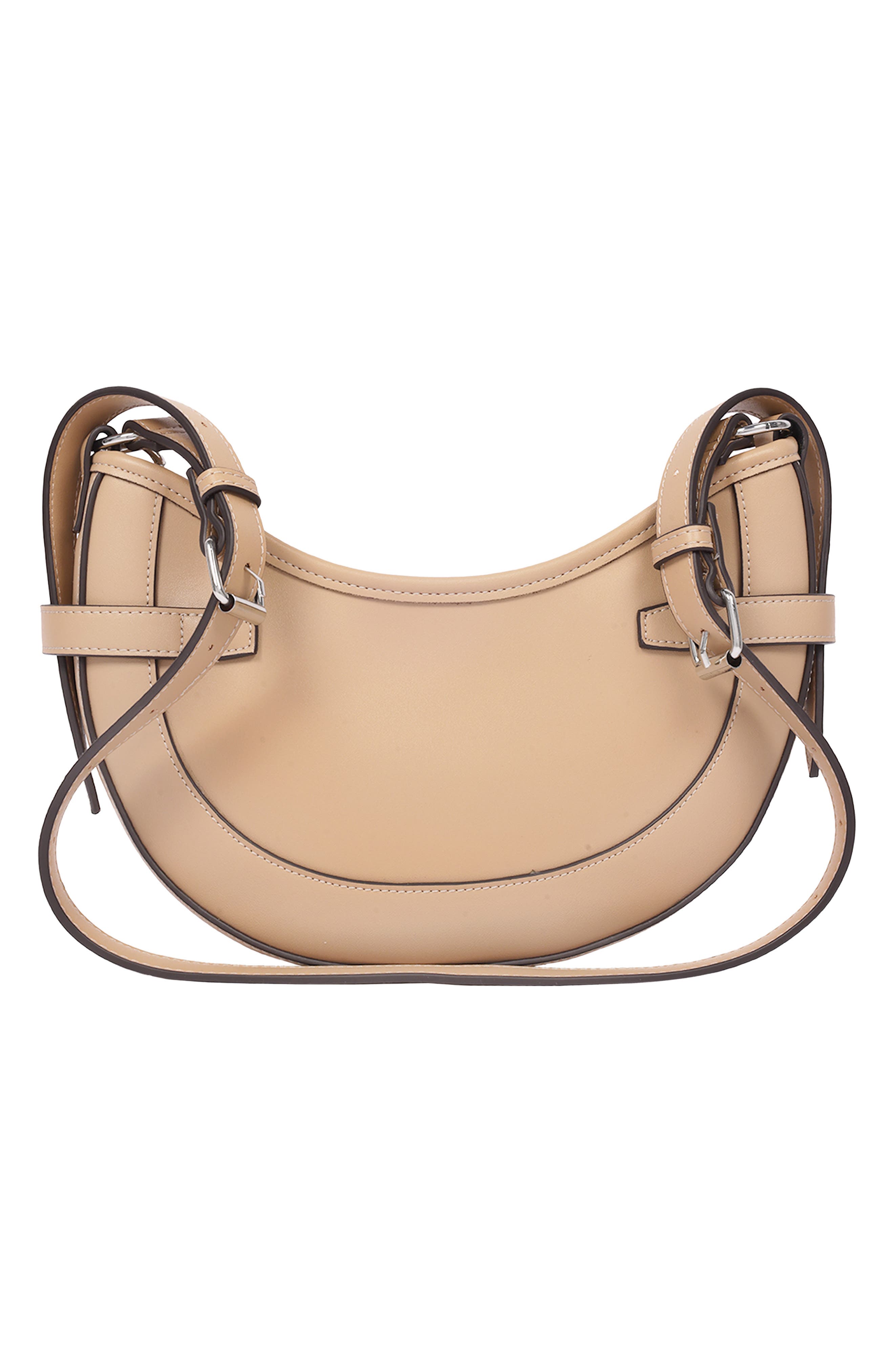 Blake Belted Faux Leather Hobo, Alternate, color, TAN