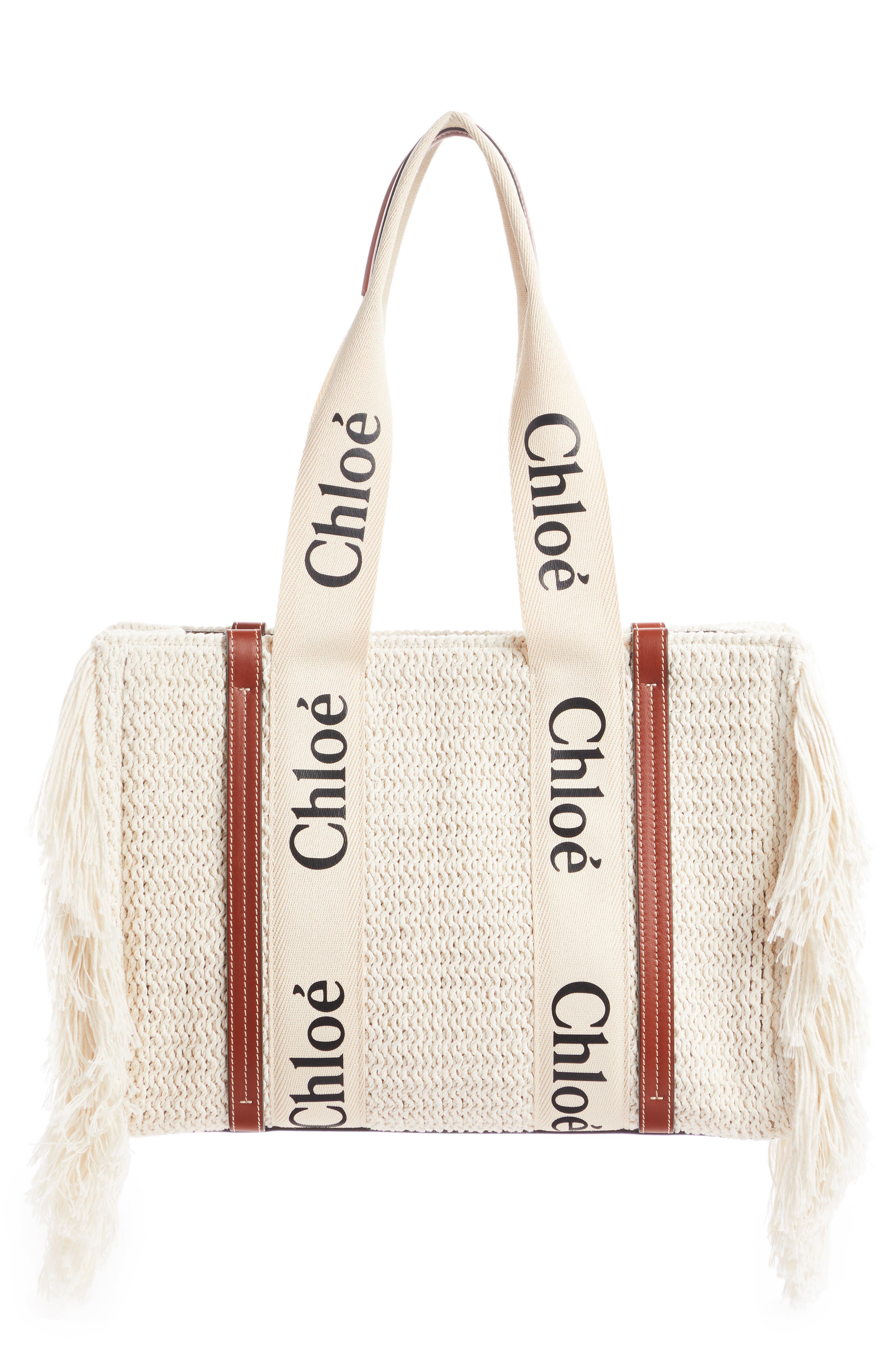 Chloé Medium Woody Cotton Knit Tote