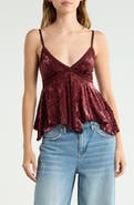 BDG Urban Outfitters Devoree Floral Burnout Babydoll Top