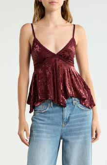 Devoree Floral Burnout Babydoll Top