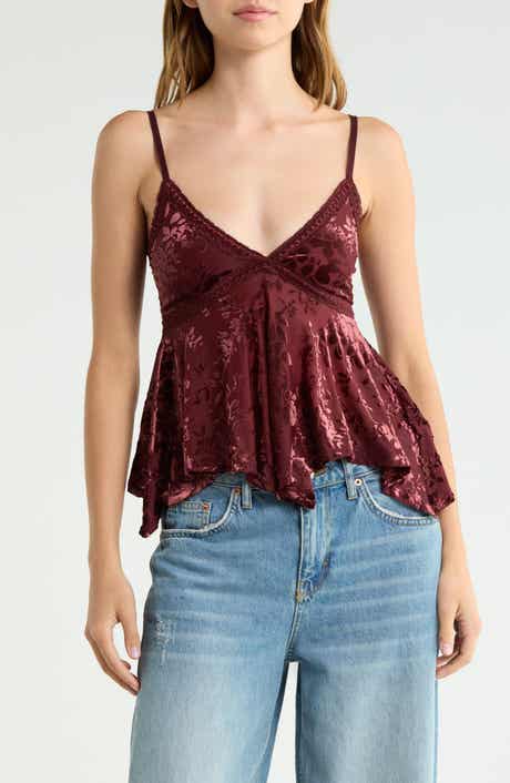 Devoree Floral Burnout Babydoll Top