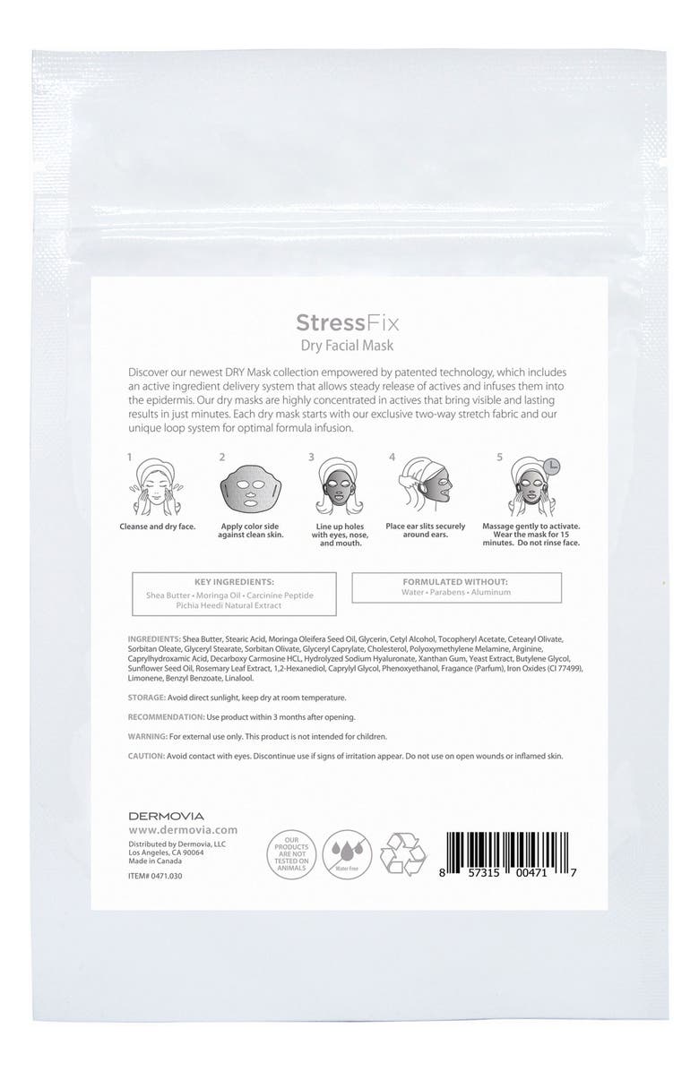 Dermovia DRY Mask StressFix Waterless Facial Mask, Alternate, color,