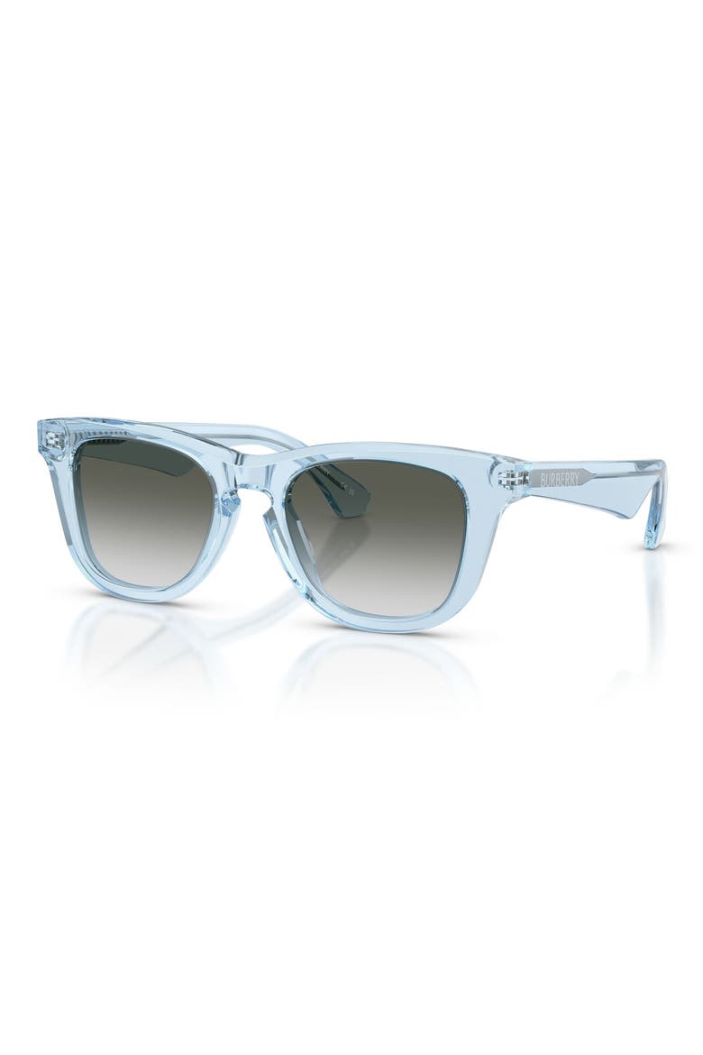Kids' 46mm Small Square Sunglasses, Alternate, color, TRANSPARENT BLUE / GREEN