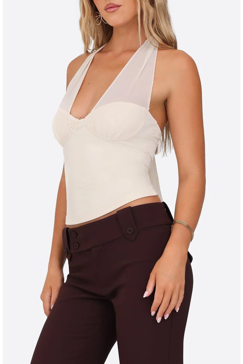 Granger Halter Crop Top, Alternate, color, CREAM