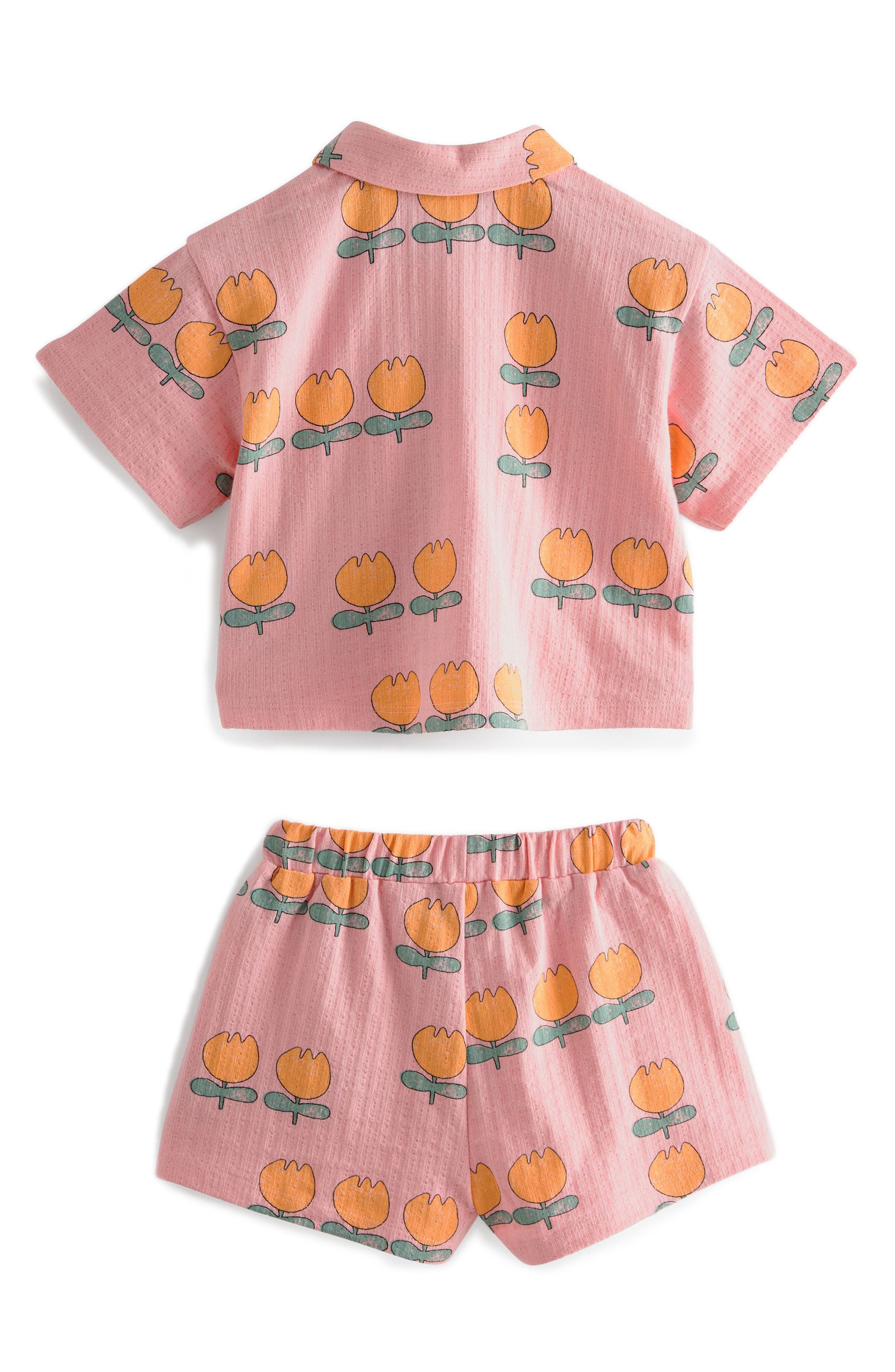 NEXT Kids' Floral Print Camp Shirt & Shorts Set (Women) | Nordstromrack