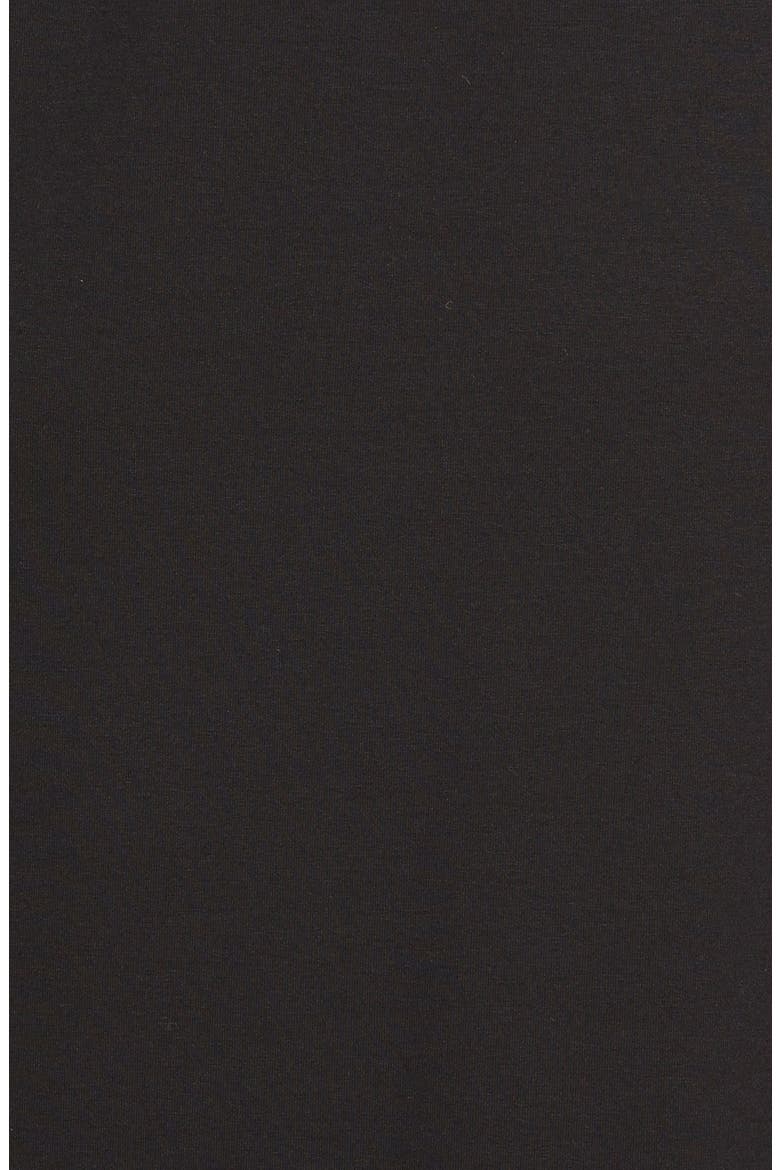 Jersey Jewel Neck Flare Dress, Alternate, color, BLACK